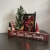 Wooden Dear Santa Define Naughty Sign - Image 3